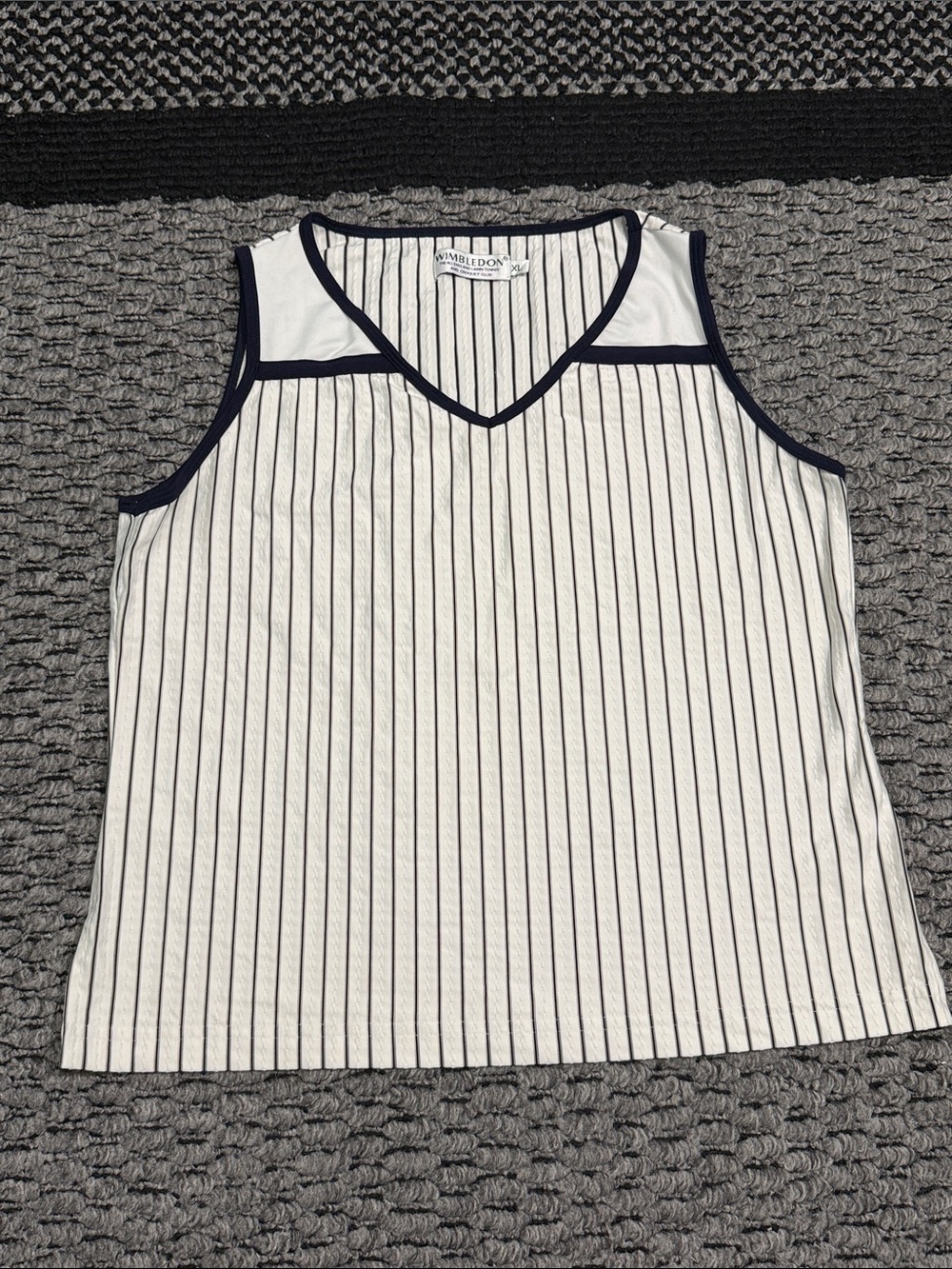 Wimbledon All England Lawn Tennis Club Textured Performance Tank Top XL Stretch